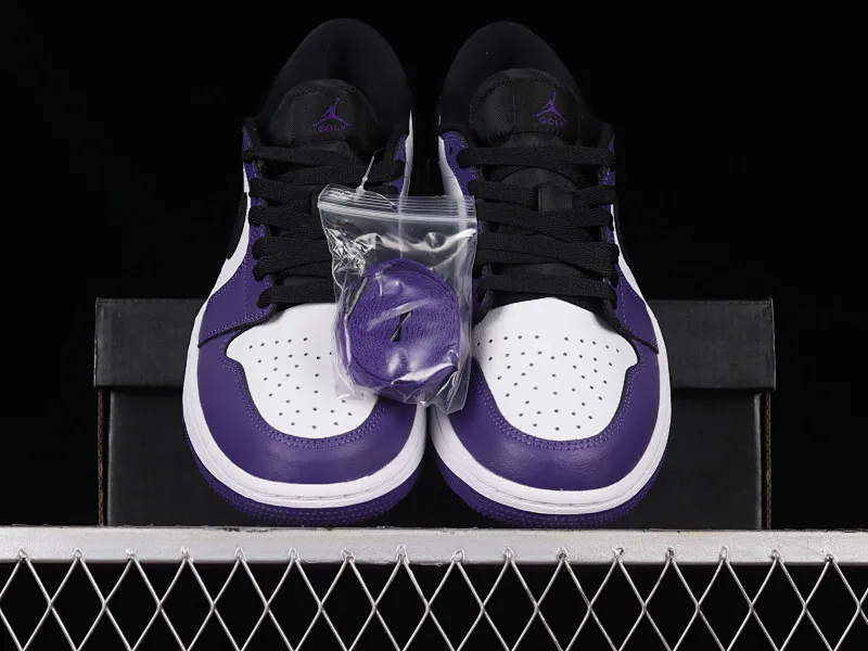 All categories Air Jordan Jordan series basketball shoes Air Jordan 1 Low G version pure original Air Jordan 1 Low Golf "White Purple" AJ1 Joe 1 new golf version white and purple color DD9315-105